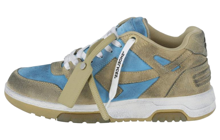 Off-White Out Of Office Low-Top Sneakers 'Blue Olive Green' OMIA189S22LEA0084061