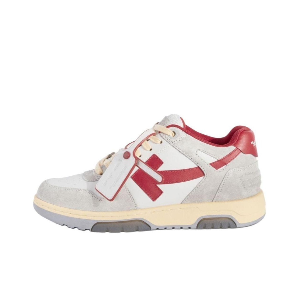 Off-White Out of Office Low 'Light Grey Red' OMIA189S24LEA011-0525