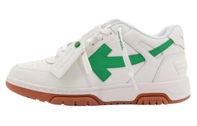 Off-White Out of Office Low 'White Bright Green' OMIA189S24LEA0010155