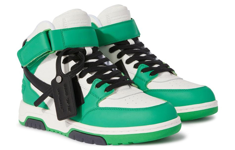 Order Off-White Out Of Office Mid 'Green Black' OMIA259S23LEA001-5510