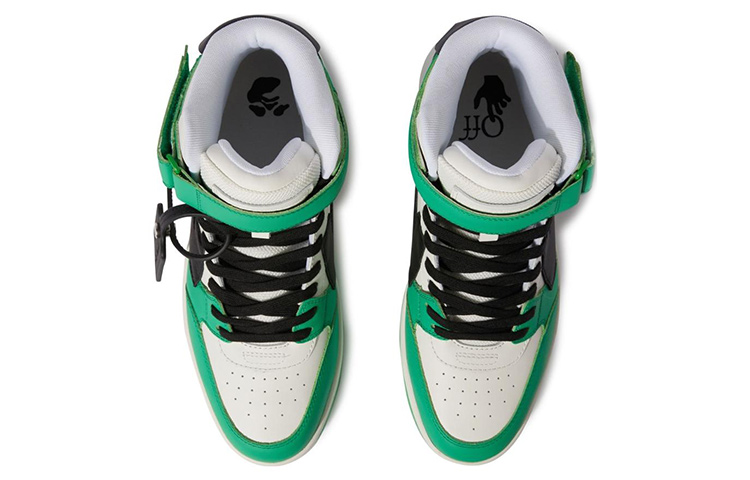 Lookbook Off-White Out Of Office Mid 'Green Black' OMIA259S23LEA001-5510