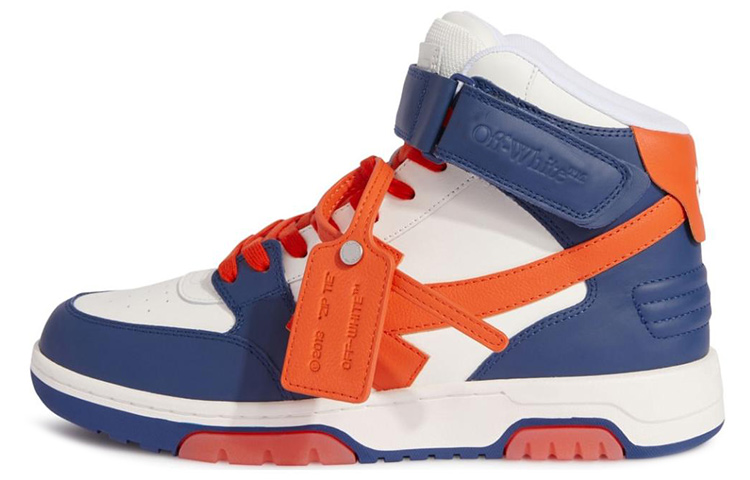 Off-White Out Of Office Mid 'Navy Blue Bright Orange' OMIA259S23LEA0014622