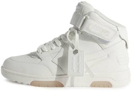 OFF-WHITE Out Of Office 皮革 高筒魔術貼 時尚板鞋 男款 白色 Buy OFF-WHITE Out Of Office 皮革 高筒魔術貼 時尚板鞋 男款 白色