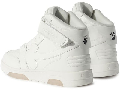 OFF-WHITE Out Of Office 皮革 高筒魔術貼 時尚板鞋 男款 白色 Shop OFF-WHITE Out Of Office 皮革 高筒魔術貼 時尚板鞋 男款 白色