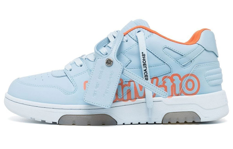 Off-White Out of Office Low 'Logo Print - Light Blue Orange'