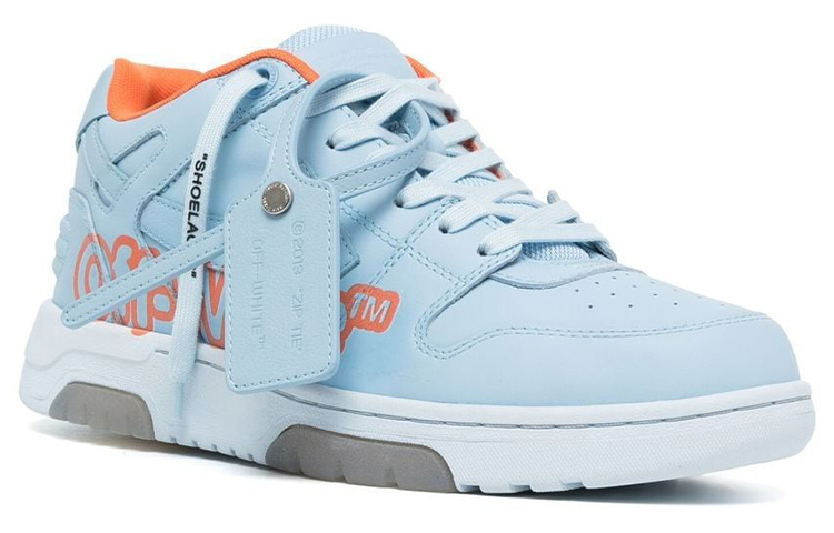 Off-White Out of Office Low 'Logo Print - Light Blue Orange' 圖 3