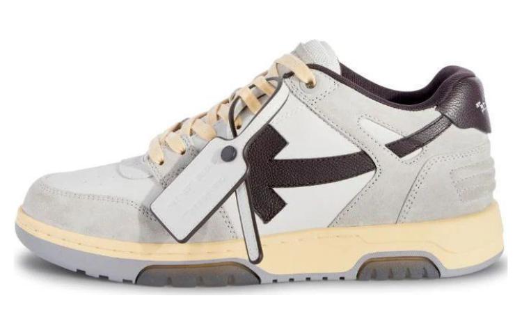 Off-White Out Of Office OOO Low Tops Light Grey Anthracite OMIA189S24LEA0110511