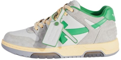 Off-White Out Of Office OOO Low Tops Light Grey Green OMIA189S24LEA0110555 Off-White Out Of Office OOO Low Tops Light Grey Green OMIA189S24LEA0110555