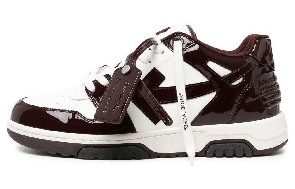 Buy Off-White Out Of Office OOO Low Tops Kulit Putih Barolo Patent Malay. OMIA189F22LEA0060128