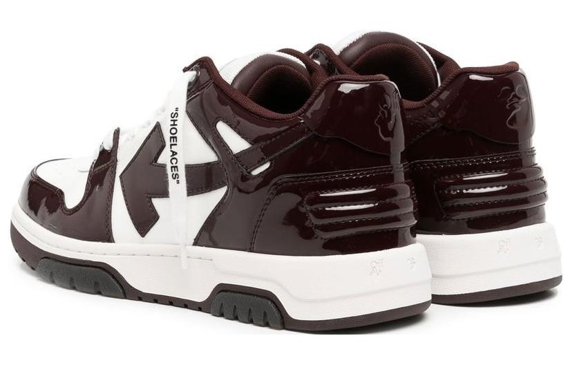 Off-White Out Of Office OOO Low Tops White Barolo Patent Leather 圖 3