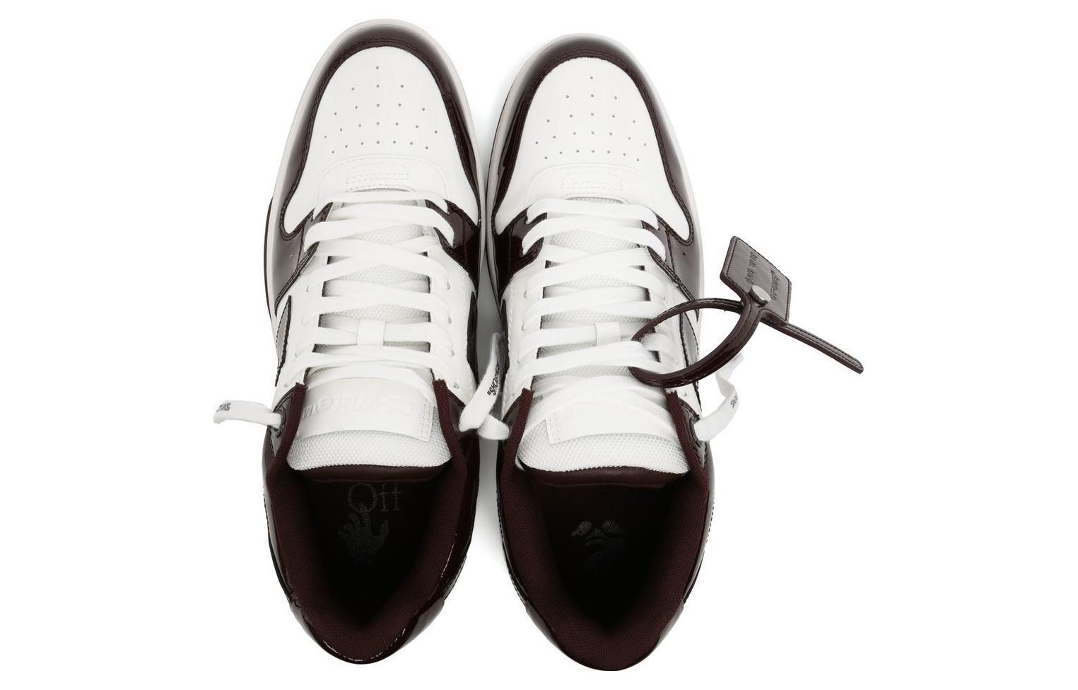 Off-White Out Of Office OOO Low Tops White Barolo Patent Leather 圖 4