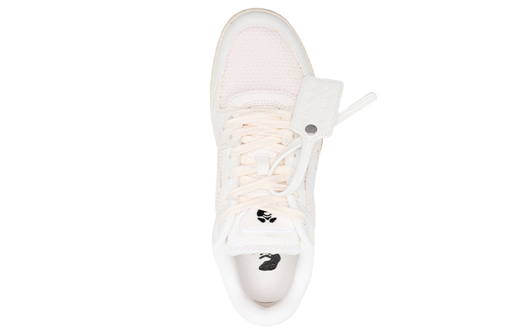 Lookbook OFF-WHITE 出門在外 皮革 系帶圓頭 時尚板鞋 男款 白色