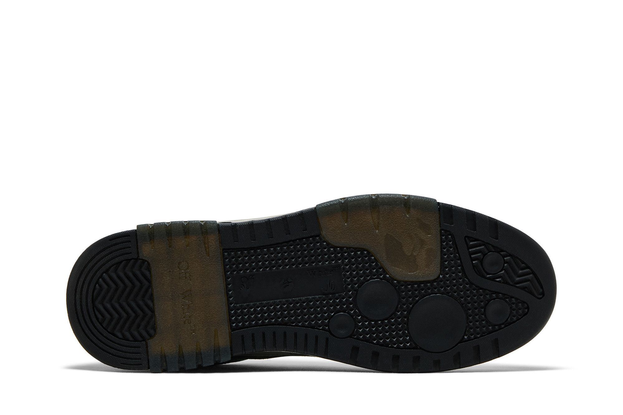 Shop Off-White Out of Office Kulit Vintage 'Putih Hijau' OMIA189F22LEA0110155