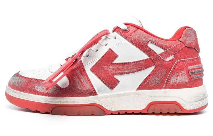 Off-White Out of Office Vintage Leather 'White Red'