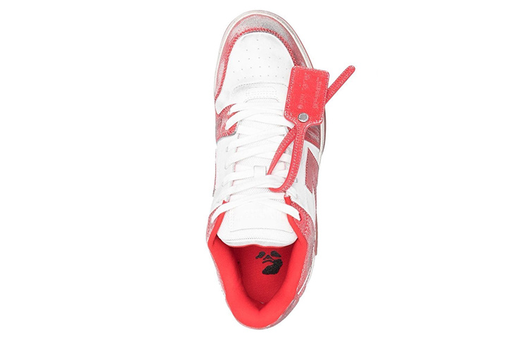 Off-White Out of Office Vintage Leather 'White Red' 圖 3