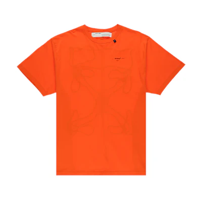 Off-White Oversized Abstract Arrows Embroidered T-Shirt Orange/Black