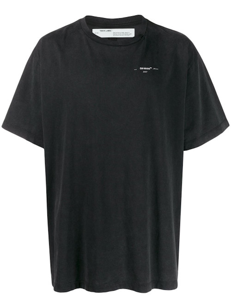 Off-White Oversized Abstract Arrows Embroidered T-Shirt Black/White