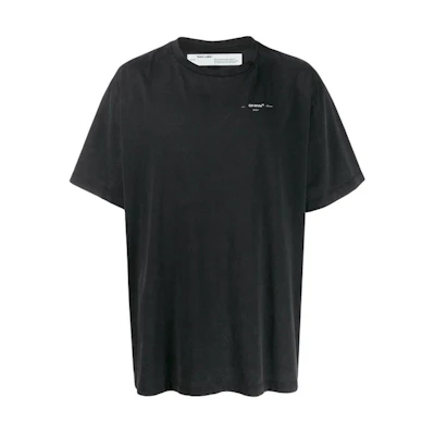 Off-White Oversized Abstract Arrows Embroidered T-Shirt Black/White