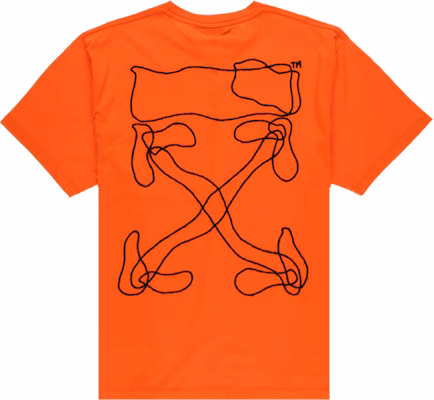 Off-White Oversized Abstract Arrows Embroidered T-Shirt Orange/Black Order Off-White Oversized Abstract Arrows Embroidered T-Shirt Orange/Black