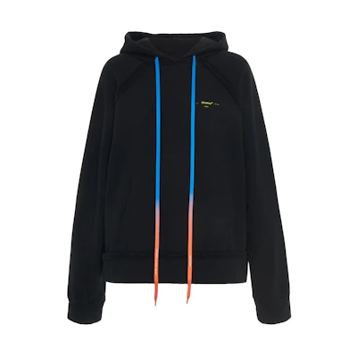 Off-White Oversized Acrylic Arrows Hoodie Black/Yellow