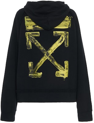 Off-White Oversized Acrylic Arrows Hoodie Black/Yellow Order Off-White Oversized Acrylic Arrows Hoodie Black/Yellow