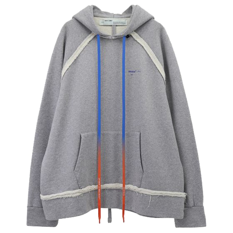 Off-White Oversized Acrylic Arrows Hoodie Grey/Blue