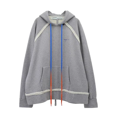 Off-White Oversized Acrylic Arrows Hoodie Grey/Blue