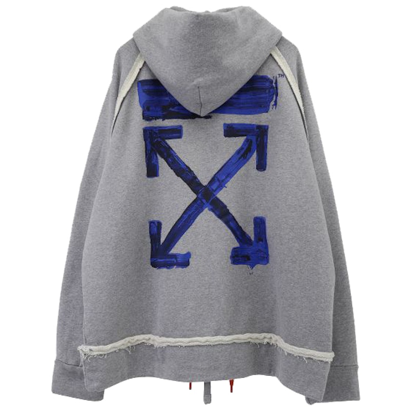 Off-White Oversized Acrylic Arrows Hoodie Grey/Blue 圖 2