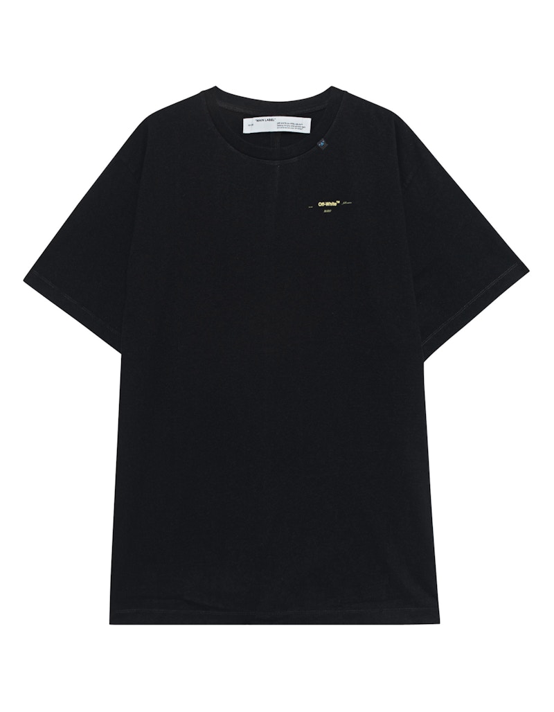 Buy 黑色/黃色Off-White寬鬆箭頭圖案短袖圓領T恤