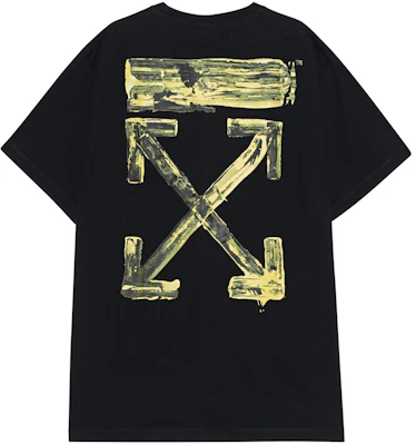 黑色/黃色Off-White寬鬆箭頭圖案短袖圓領T恤 Order 黑色/黃色Off-White寬鬆箭頭圖案短袖圓領T恤
