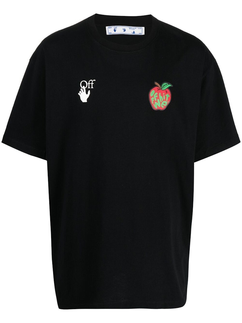 Buy OFF-WHITE 宽松款蘋果箭頭印花黑色T恤