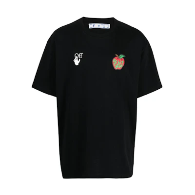 OFF-WHITE Oversized Apple Arrow Print T-shirt Black