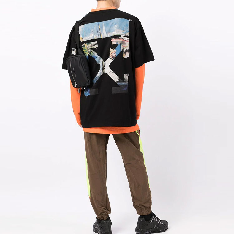OFF-WHITE Oversized Arrow Cotton Short Sleeve Tee Black OMAA038G20JER0061088 圖 4