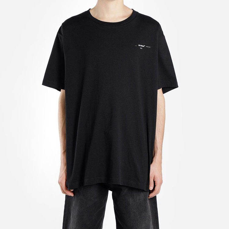 OFF-WHITE Oversized Arrow Cotton Short Sleeve Tee Black OMAA038G20JER0061088 圖 5