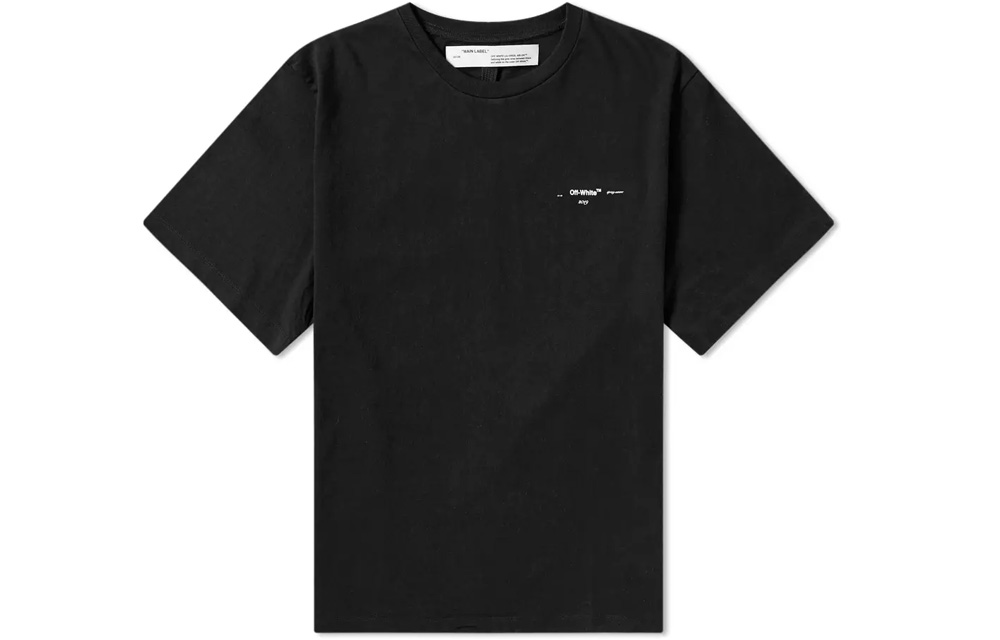 Lookbook OFF-WHITE 超大箭頭印花棉質T恤 (黑色) OMAA038R191850121088