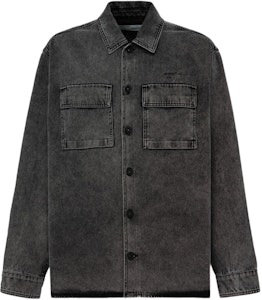 Off-White 牌超大號箭頭印花牛仔襯衫 中灰色/黑色 Buy Off-White 牌超大號箭頭印花牛仔襯衫 中灰色/黑色