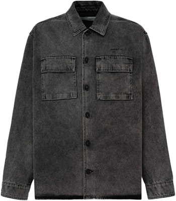 Off-White Oversized Arrows Denim Shirt Medium Grey/Black Buy Off-White Oversized Arrows Denim Shirt Medium Grey/Black