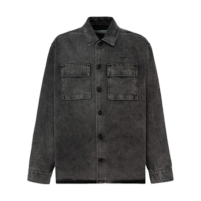 Off-White Oversized Arrows Denim Shirt Medium Grey/Black