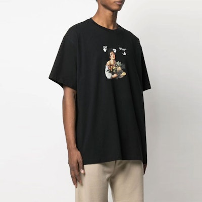 OFF-WHITE Oversized Caravaggio Boy T-shirt Black Shop OFF-WHITE Oversized Caravaggio Boy T-shirt Black