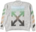 Order Off-White Oversized Diag Brushed Mohair Knit Sweater Melange Grey/Multicolor
