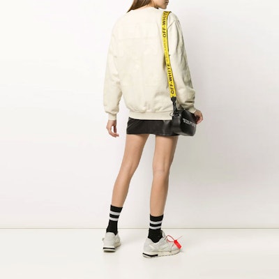 Off-White Oversized Diag Sweatshirt Ecru Shop Off-White Oversized Diag Sweatshirt Ecru