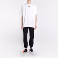 Lookbook Off-White 寬鬆款機場膠帶圖案白色T恤