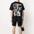 Off-White Oversized Fit Caravaggio Square T-Shirt Black/Multicolor