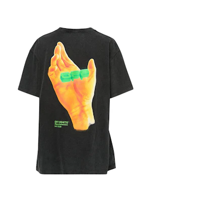 Off-White Oversized Fit Hand T-Shirt Black/Multicolor