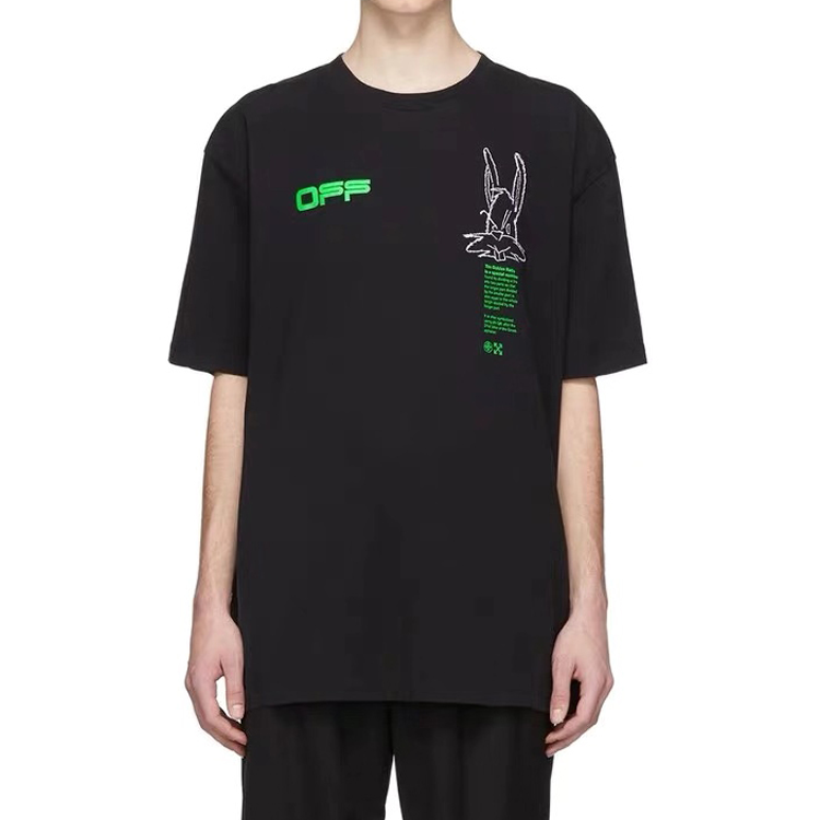 Off-White Oversized Fit Harry The Bunny T-Shirt Black/Multicolor 圖 3