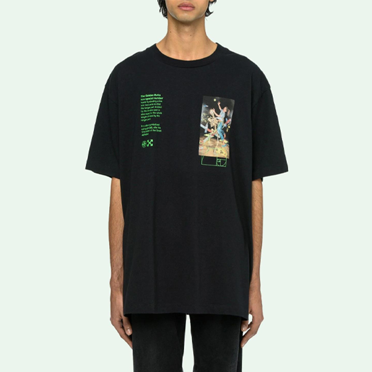 Lookbook オフホワイト Pascal オーバーサイズTシャツ (黒/マルチ) OMAA038R201850141088