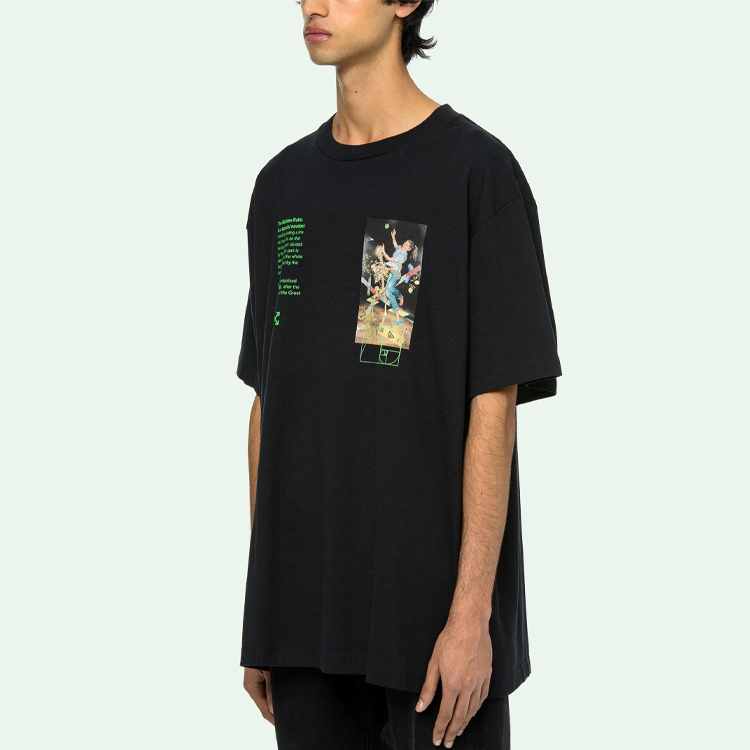 Purchase オフホワイト Pascal オーバーサイズTシャツ (黒/マルチ) OMAA038R201850141088