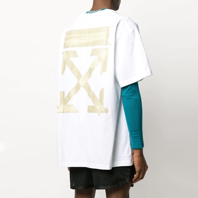 Off-White Oversized Fit Tape Arrows T-Shirt White Shop Off-White Oversized Fit Tape Arrows T-Shirt White