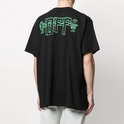 Off-White Oversized Fit Universal Key T-Shirt Black/Green Shop Off-White Oversized Fit Universal Key T-Shirt Black/Green