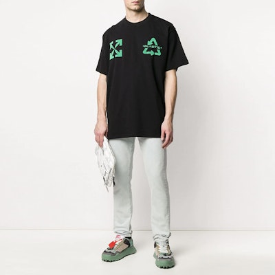 Off-White Oversized Fit Universal Key T-Shirt Black/Green Purchase Off-White Oversized Fit Universal Key T-Shirt Black/Green